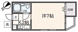 はっぴーはいむ緑ケ丘 1Kの間取図画像