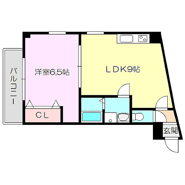 大阪府大阪市東淀川区下新庄６丁目(賃貸マンション1LDK・1階・35.01㎡)の写真 その2