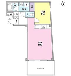 ソヨカゼテラス永福町 1LDKの間取図画像