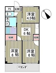小泉ハイツ 3DKの間取図画像