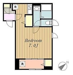 ベルーナ 1Kの間取図画像