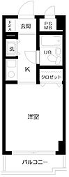 日神パレス鶴間 ワンルームの間取図画像