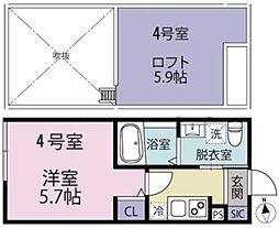 パークメゾン鷺沼 1Kの間取図画像