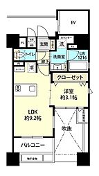 アクロス大濠公園グランビュー 1LDKの間取図画像
