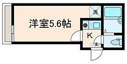シャンテ堀切菖蒲園2 1Kの間取図画像
