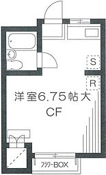 メゾン井上 ワンルームの間取図画像