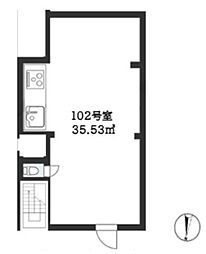 クレイン本町 ワンルームの間取図画像