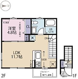 Lepoa Talo 1LDKの間取図画像
