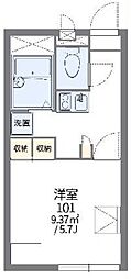 レオパレスパシオネ 1Kの間取図画像
