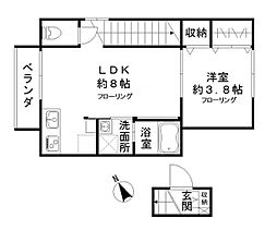 hau'oli山王 1LDKの間取図画像