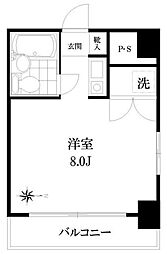 メヌエット白金 ワンルームの間取図画像