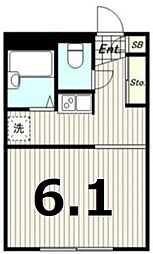 レオパレスWITH 1Kの間取図画像