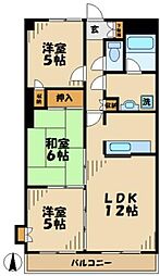 サザン稲城 3LDKの間取図画像