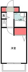 シティーハイム21 1Kの間取図画像