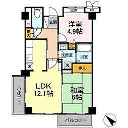 ウィステリア 2LDKの間取図画像
