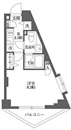 ムーブメンツ西早稲田 1Kの間取図画像
