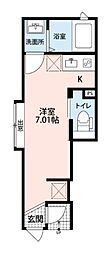 プレミオT-見沼 ワンルームの間取図画像