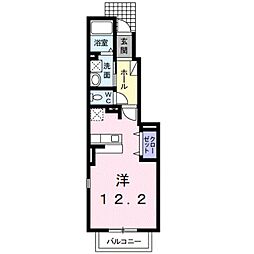 JR紀勢本線 宮前駅 徒歩17分の賃貸アパート 1階ワンルームの間取り