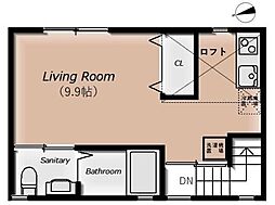オハナテラス花小金井 1階ワンルームの間取り