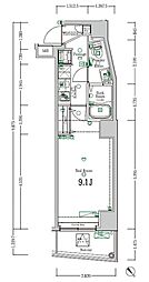 XEBECOYAMA 1Kの間取図画像