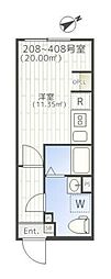 THE PARK EXIA 大崎 ワンルームの間取図画像