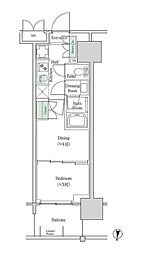 ブルックサイドレジデンス木場 2Kの間取図画像