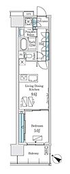 ロイヤルパークス有明 1LDKの間取図画像