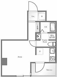 コスモ大井町 ワンルームの間取図画像