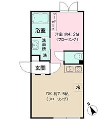 LAPiS中野坂上2 1DKの間取図画像