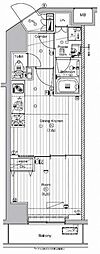 PREMIUMCUBE代々木上原 1DKの間取図画像