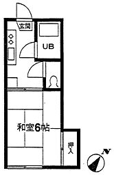 ハイツ.シノC 1Kの間取図画像
