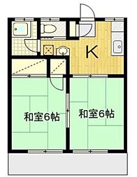 ベルメゾン若狭第3 2Kの間取図画像