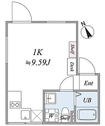 trias235 1Kの間取図画像