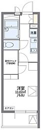 レオパレスSHINY 1Kの間取図画像