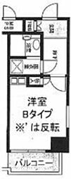 エミネンス東村山 ワンルームの間取図画像