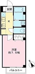 ノアメゾン 1Kの間取図画像