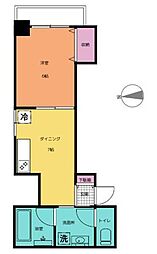 コーポフジ 1DKの間取図画像
