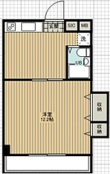 ハイツ大東 1DKの間取図画像
