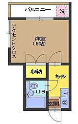 吉田ハイツ 1Kの間取図画像