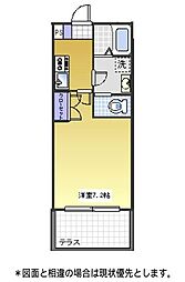 美山弐拾軒館 ワンルームの間取図画像