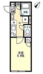 川越市南大塚4丁目アパート 1Kの間取図画像