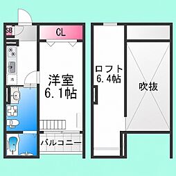 シュトゥルデール幸通 1Kの間取図画像