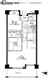 リバーサイド長島 2LDKの間取図画像