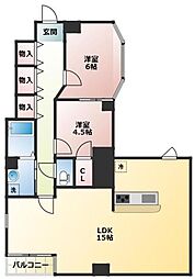 RFIELDSFUNABASHI2 2LDKの間取図画像