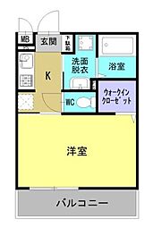 SUPERIORE 1Kの間取図画像