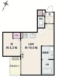 Jack unokiI 1LDKの間取図画像