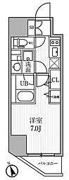 シーズンフラッツ蒲田 1Kの間取図画像