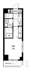 オーキッドレジデンス上野稲荷町2 1Kの間取図画像