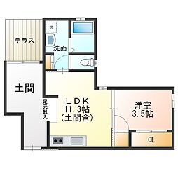 EASEMinatoeast 1LDKの間取図画像