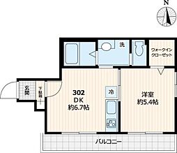 フィカーサ北池袋 1DKの間取図画像